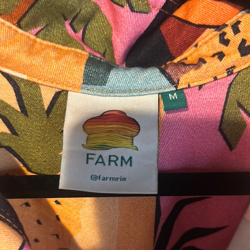 Medium FARM Rio Colorful Abstract Pattern Jumpsuit - Picture 3 of 5